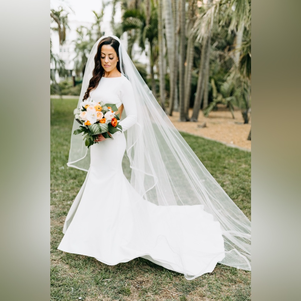 Sarah Seven Wedding Dress Gown | Ivory | Size (4/6) - Picture 3 of 16